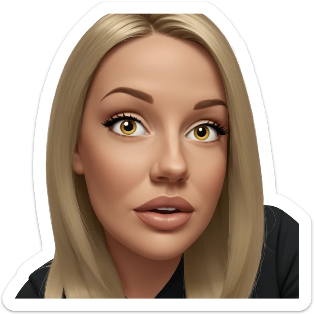 blonde girl with mesmerizing eyes sticker