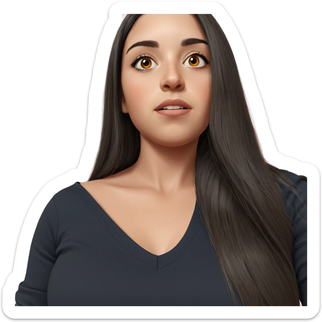 realistic portrait of a girl sticker