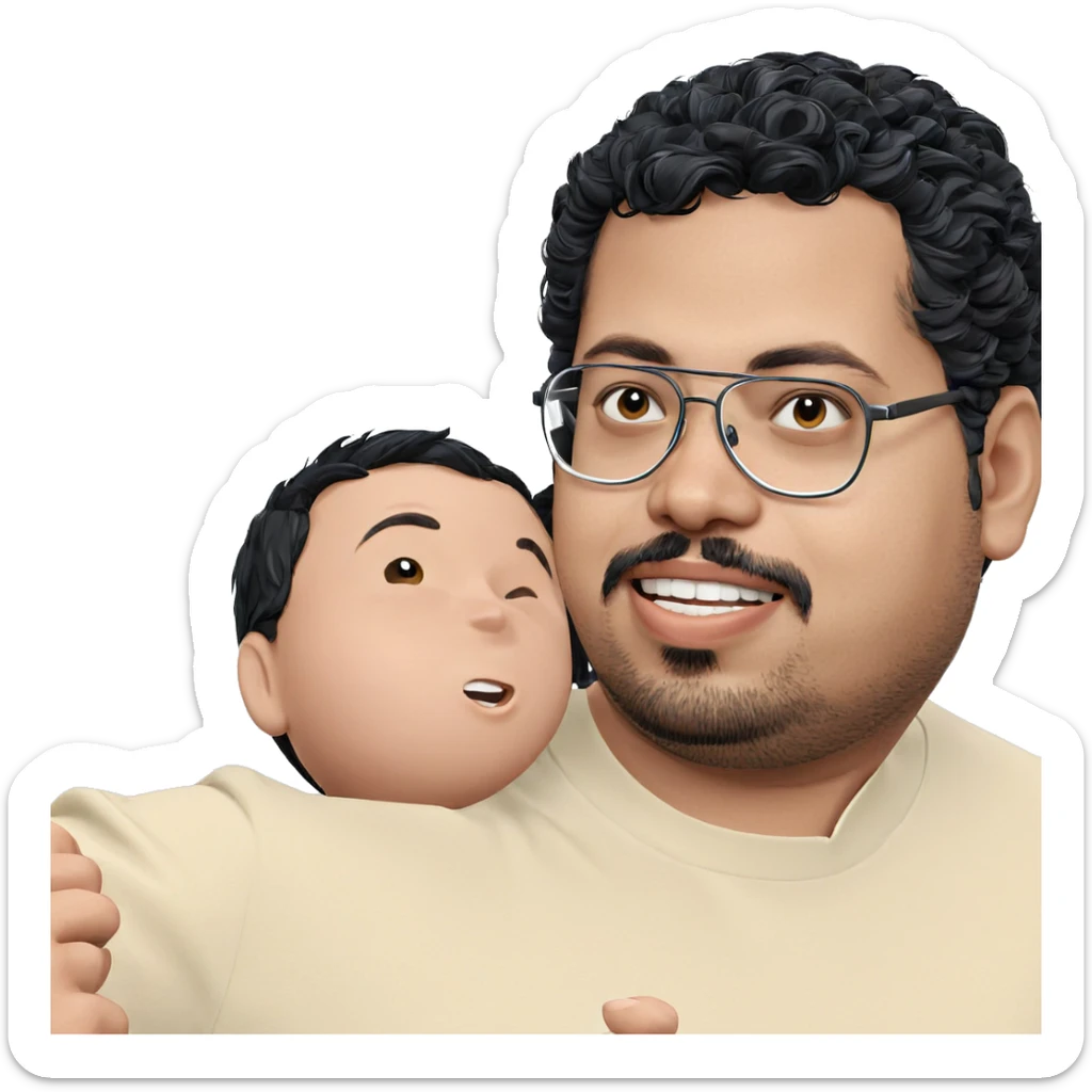 smiling boys on white background sticker