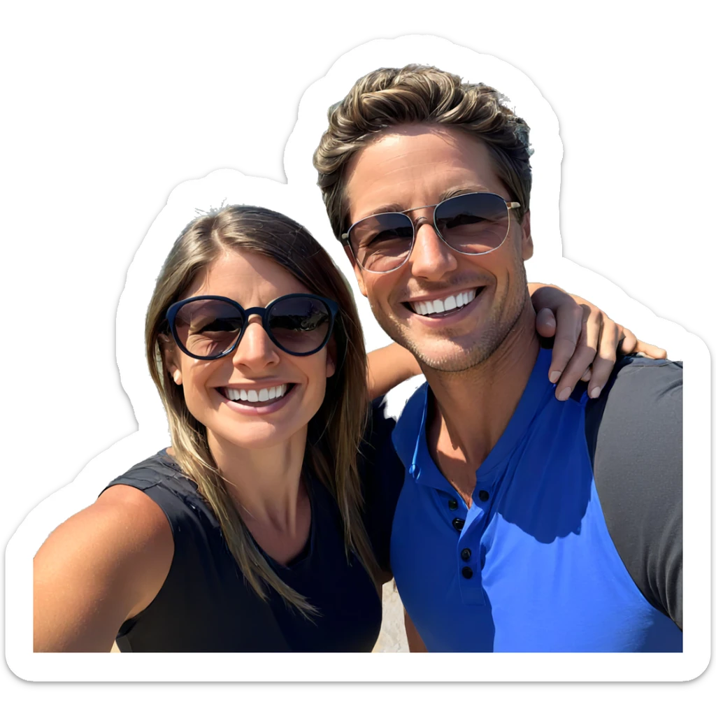 summer smiles with friends sticker