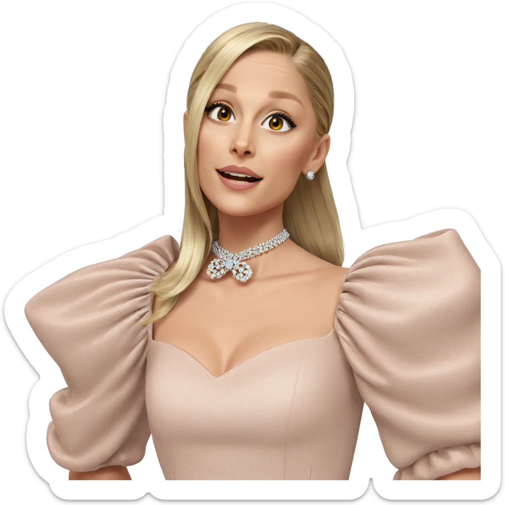 blonde girl in elegant dress sticker