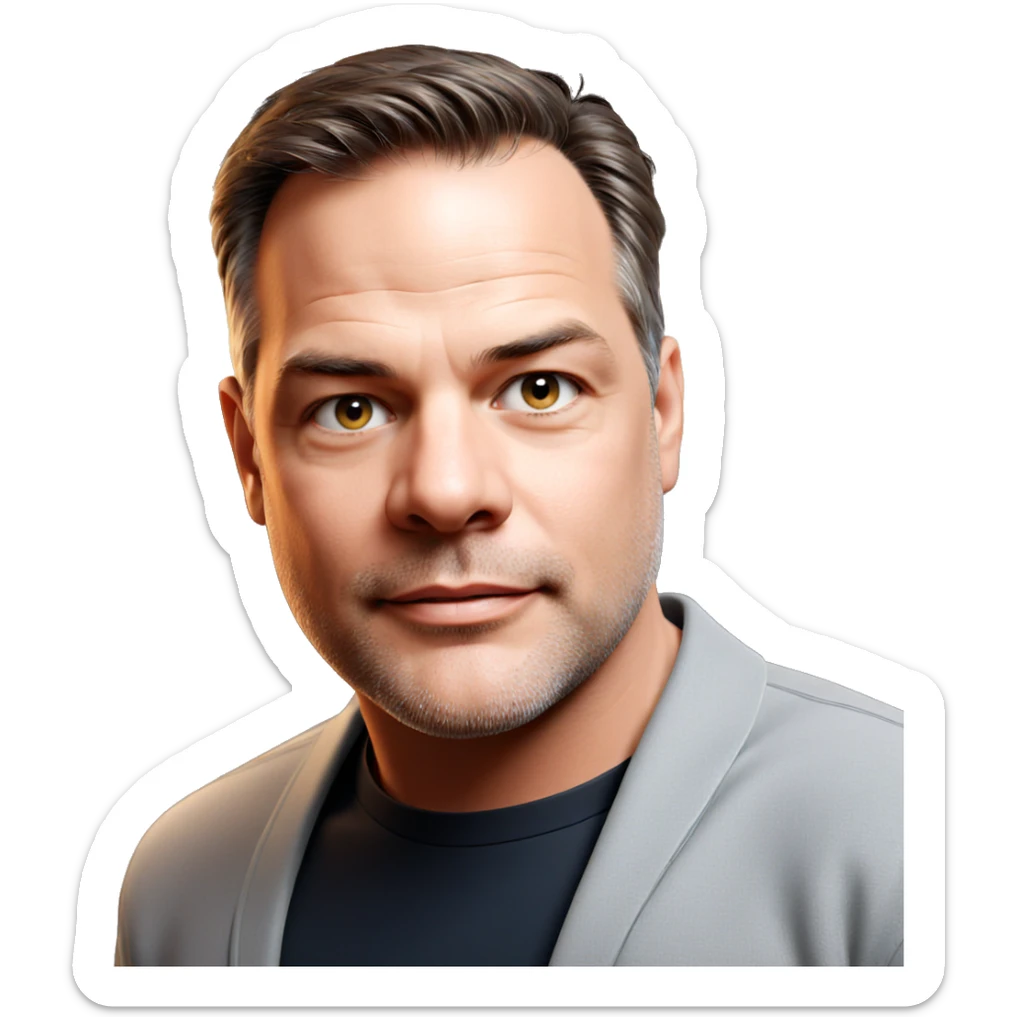 realistic portrait of a boy sticker