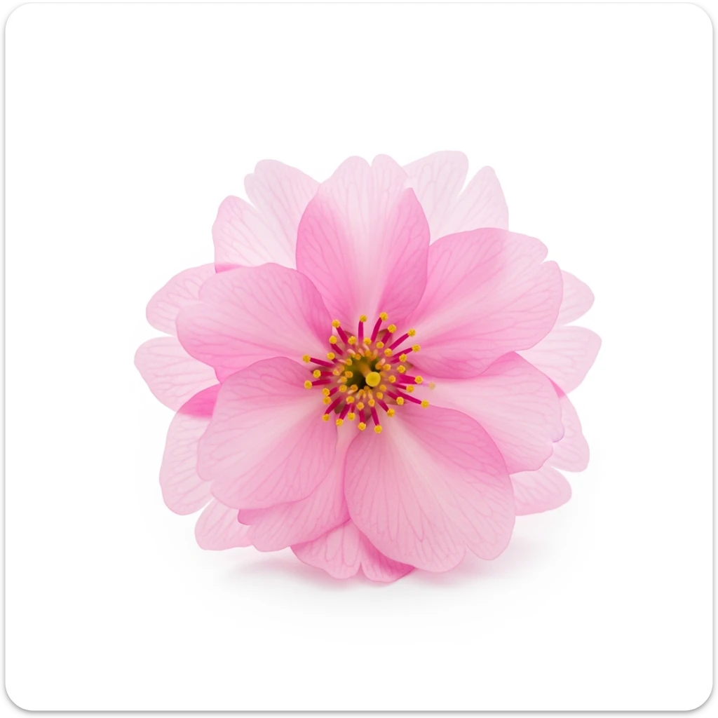 pink sakura cherry flower, remove background sticker