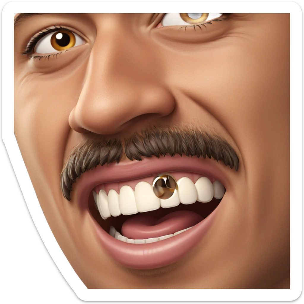 boy with open mouth portrait sticker