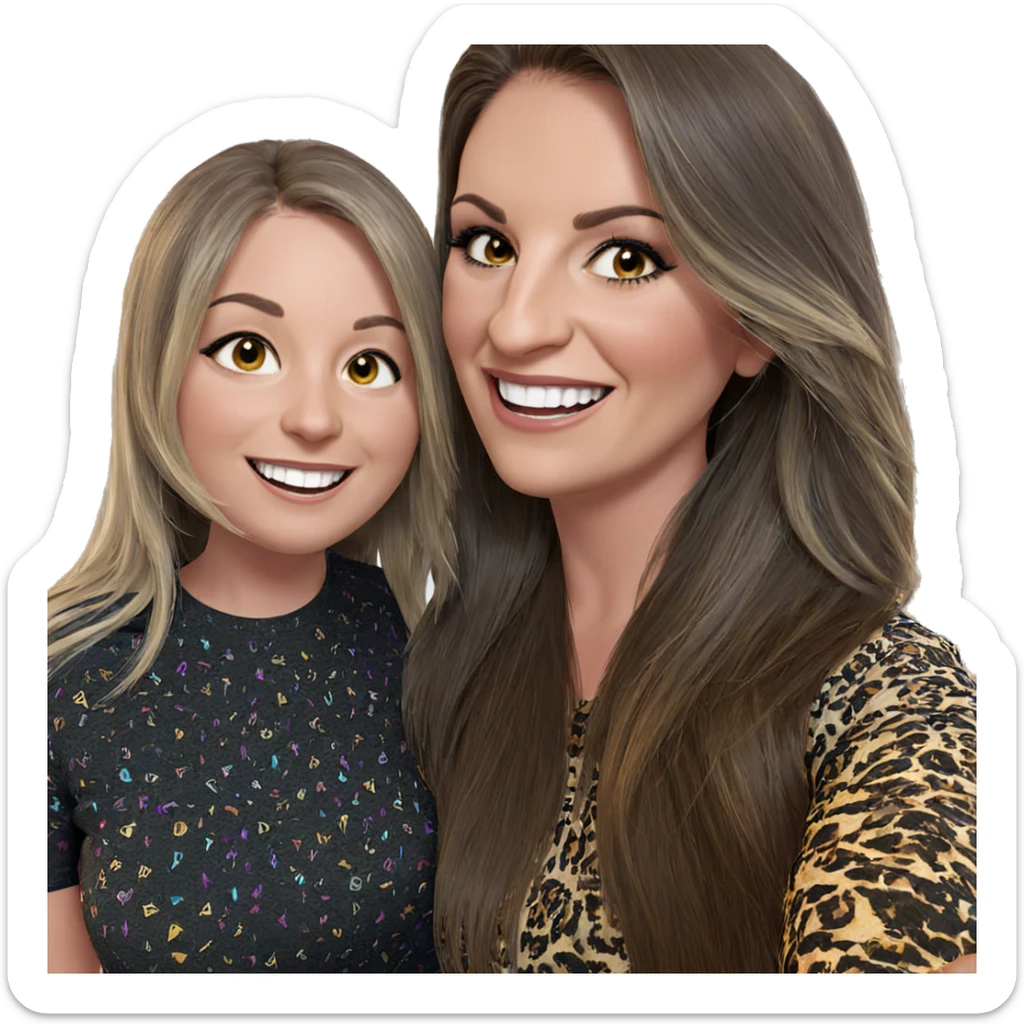 friends with big smiles sticker