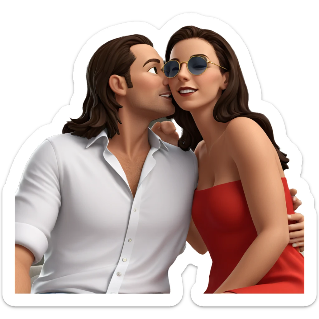 intimate moment between lovers sticker