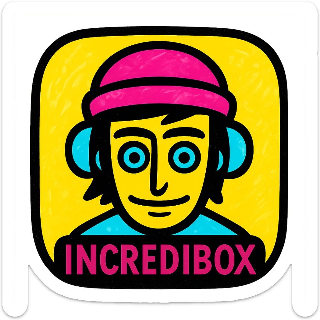 Incredibox in the style of an icon, colorful, vibrant, sprunki, flat design, minimalist sticker