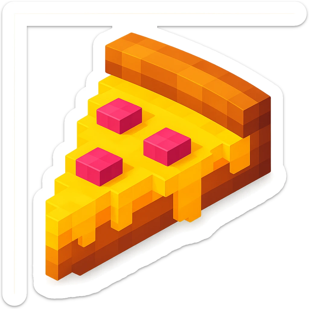 pizza with extra cheese sticker