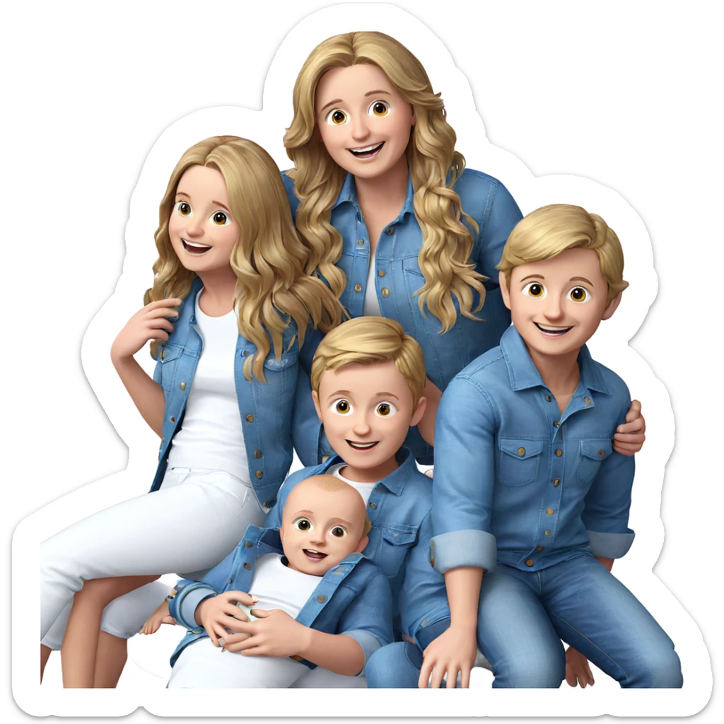 happy friends having fun sticker