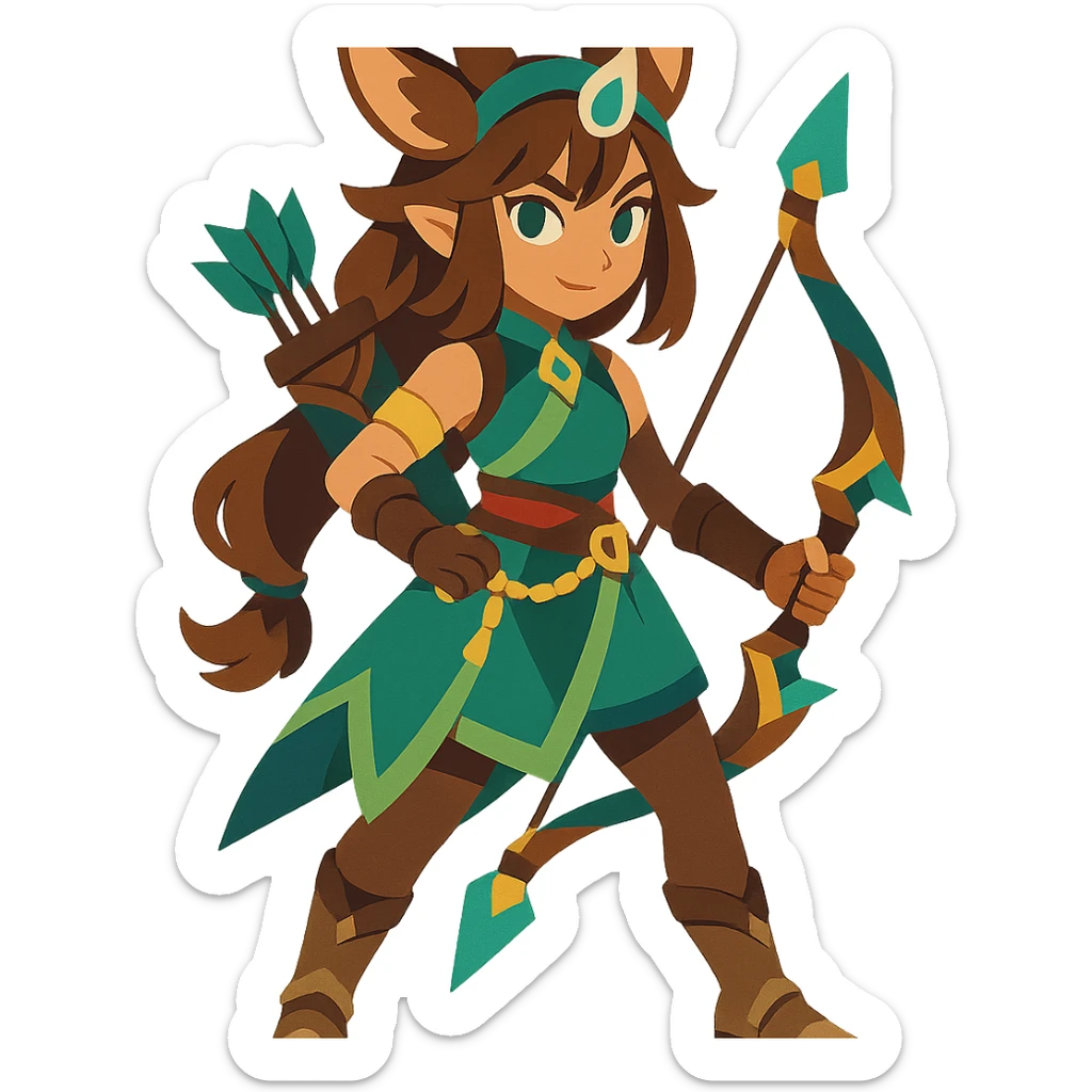 full body Varesa from Genshin Impact sticker