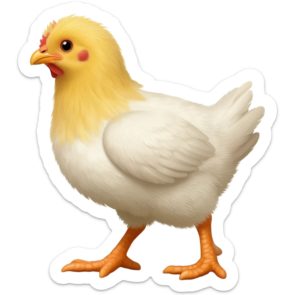 a baby chicken sticker