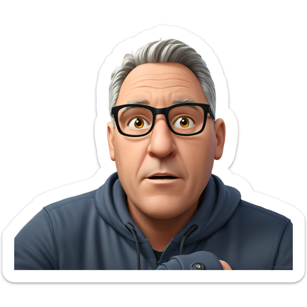 male portrait against brick wall sticker