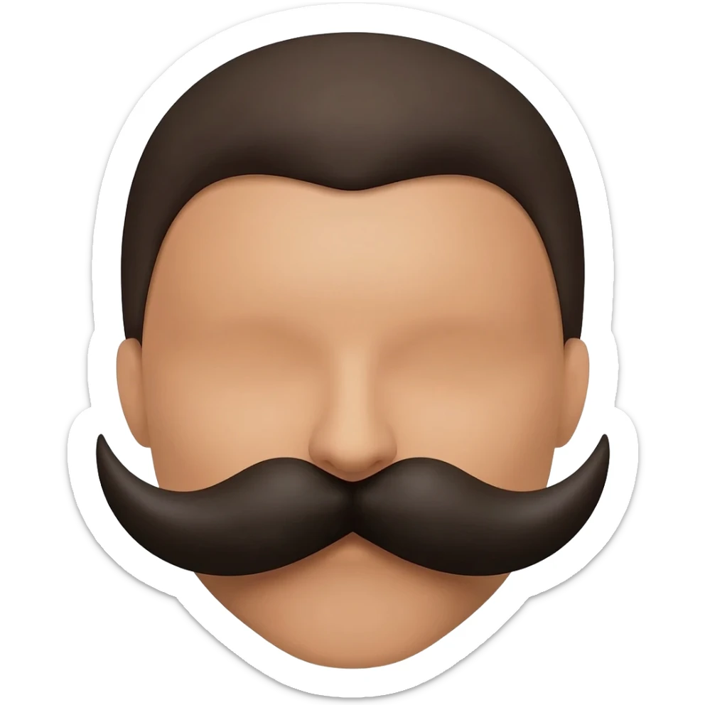 mexican male mustache sticker