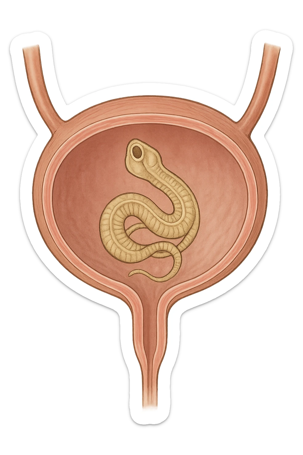 parassita nella vescica sticker