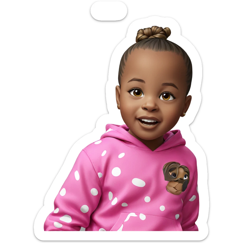 boy with topknot hairstyle sticker