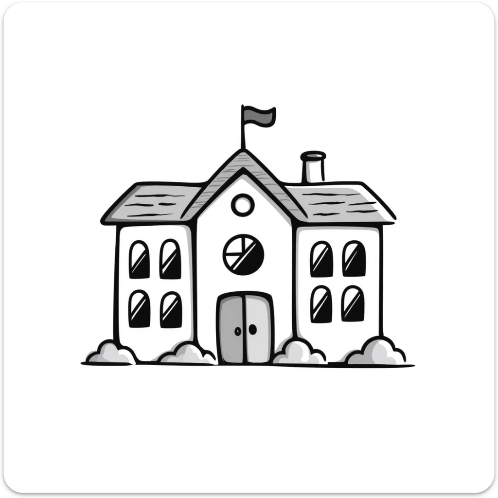 school building sticker