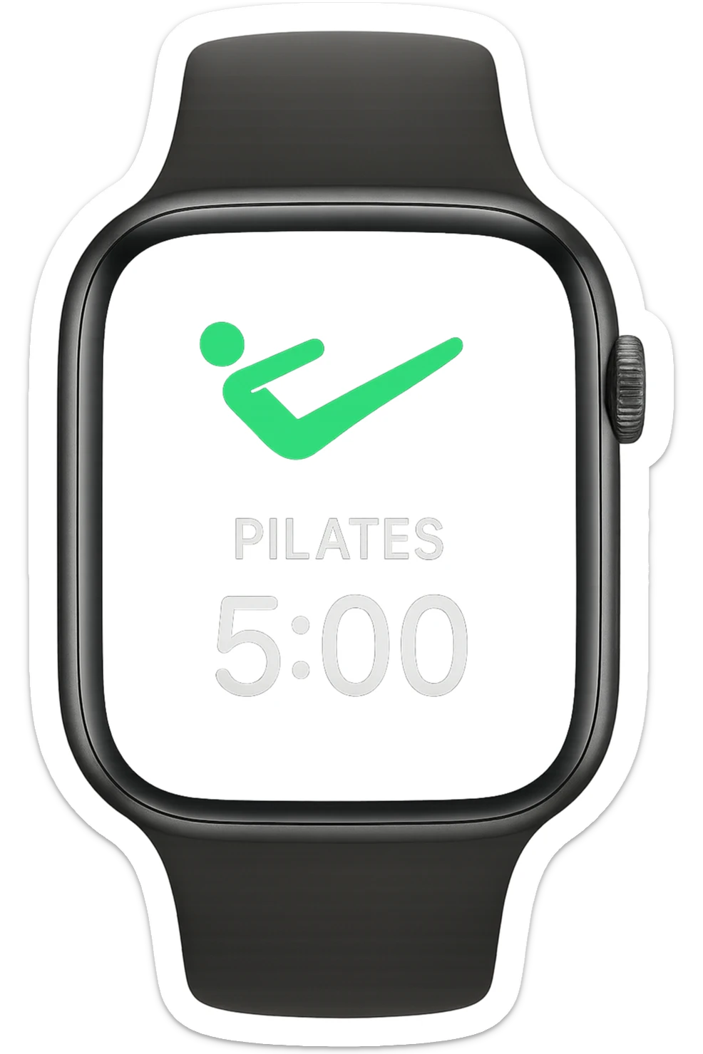 smartwatch con modalità attiva di pilates che segna 5 ore di pilates, REALISTICA 4K sticker