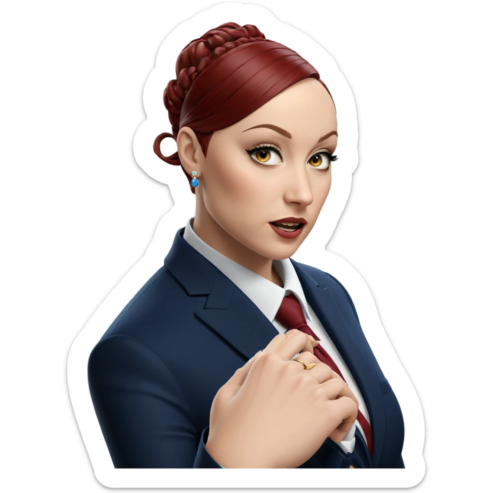 formal portrait of a woman sticker