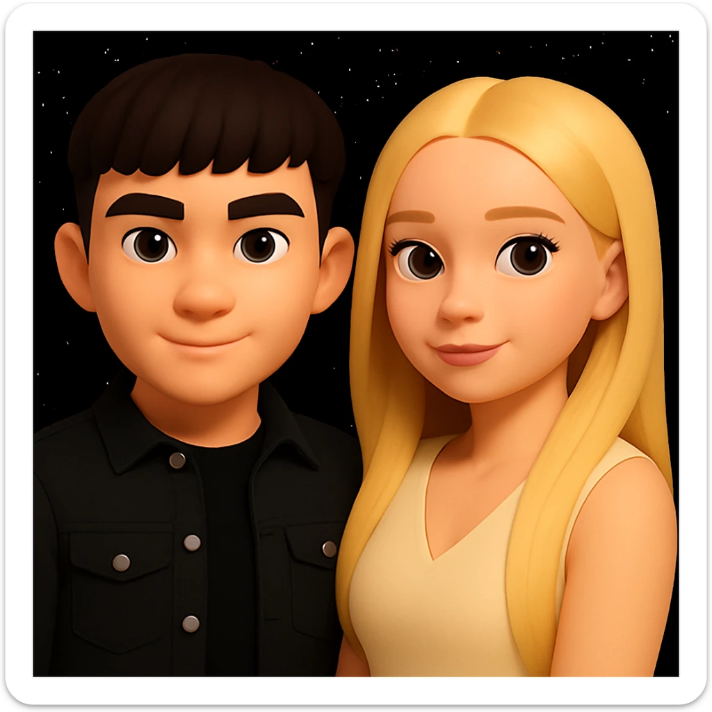 Slightly adjust the proportions of the upper body of the girl, making it a bit more voluminous for a more balanced silhouette, while preserving the overall look and style of a 3D emoji. Maintain the 3D emoji style characteristics in the edit. sticker