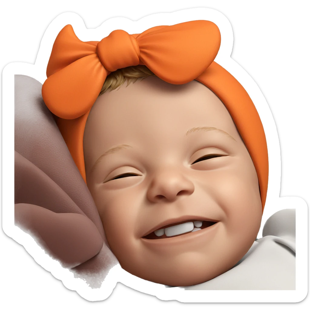 boy with closed eyes portrait sticker