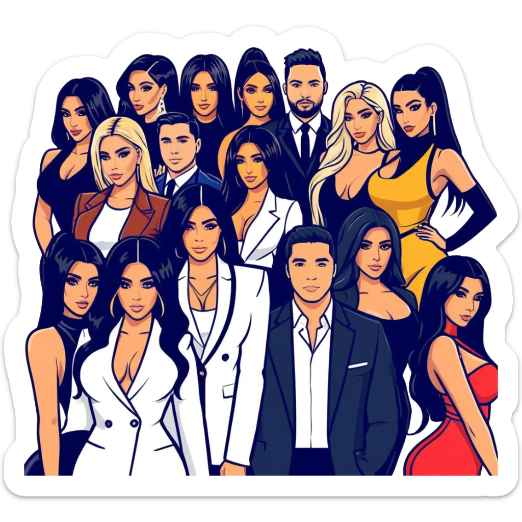Biz Conference Las Vegas Group Photo: Leila Hormozi, Alex Hormozi, Josh King Madrid JetSet, Tefi Valenzuela, Ana Cheri, Valeria Orsini, Timiree, Kim Kardashian , Kylie Jenner, Narmin Assira, Jamie Maelani, Ashley Flores, Dan Fleyshman, DanielG, Shelby Sapp sticker