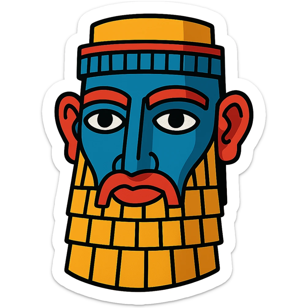Anunnaki mask sticker