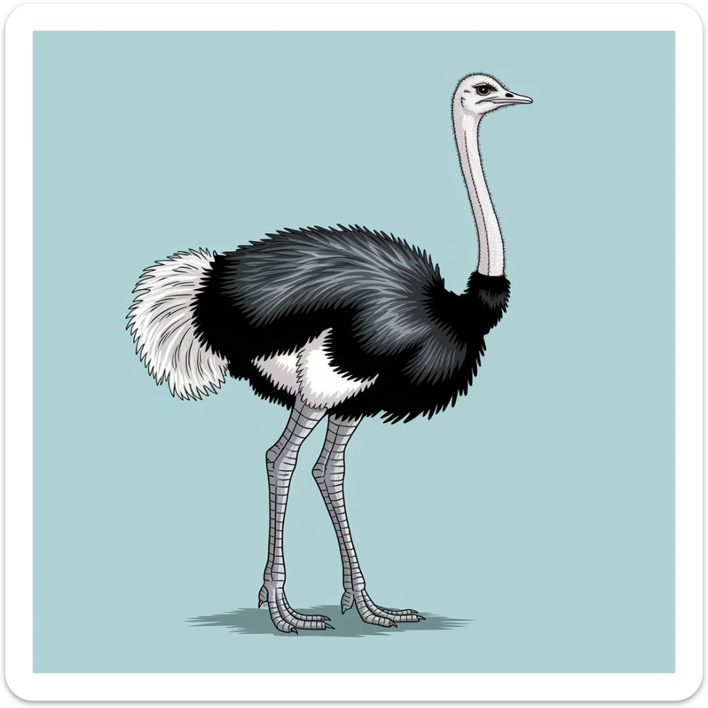 Ostrich sticker