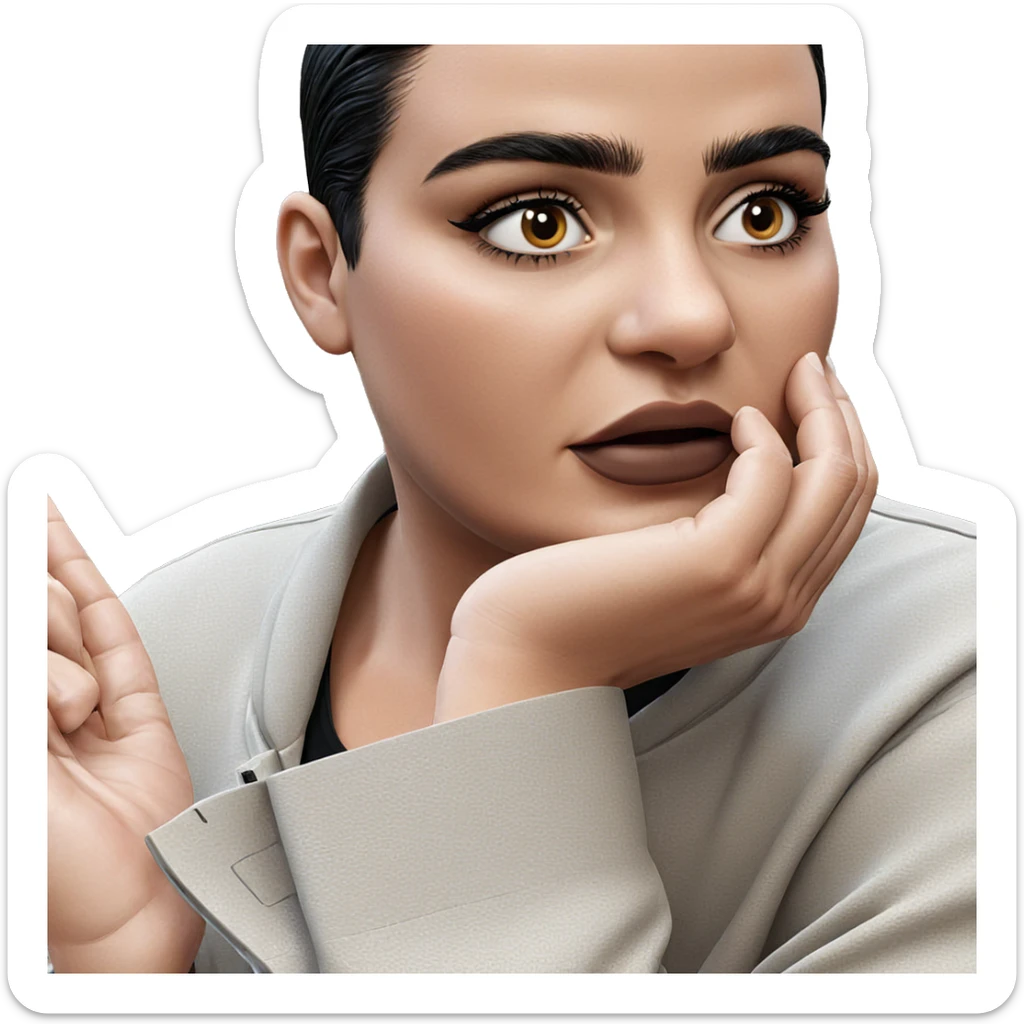 boy with short black hair sticker