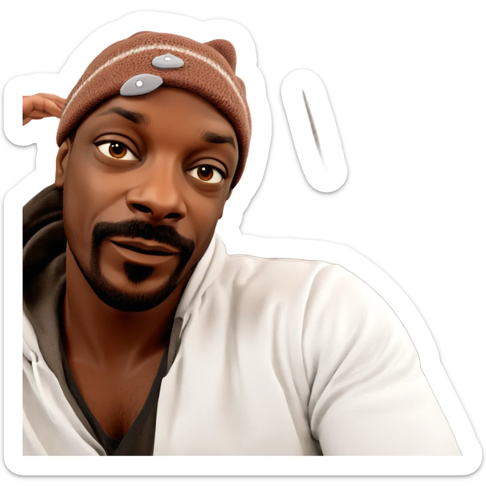 dark skinned male with beard sticker