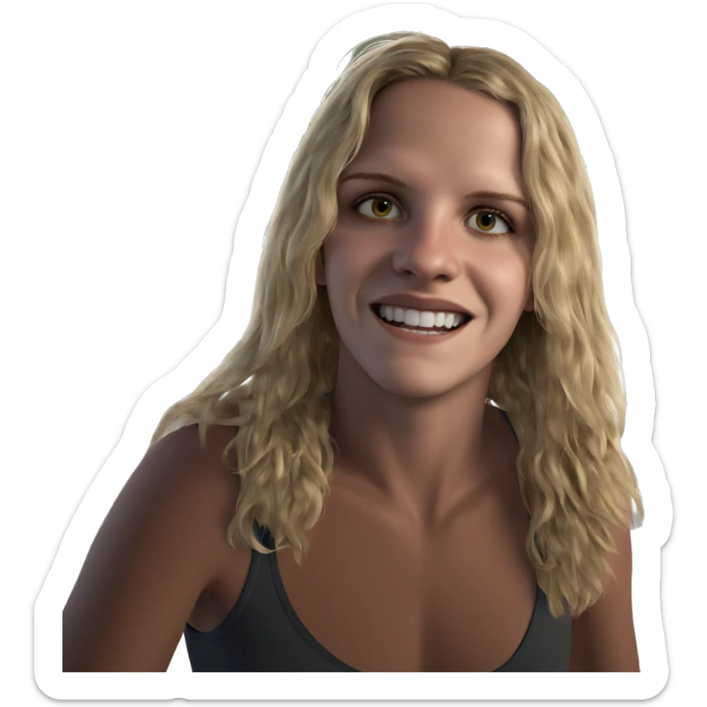 blonde boy looking at viewer sticker