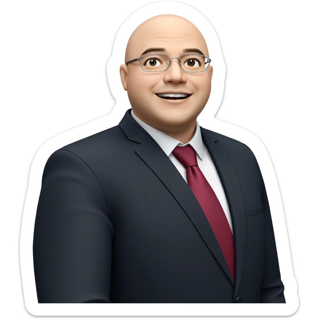 smiling man in formal wear sticker