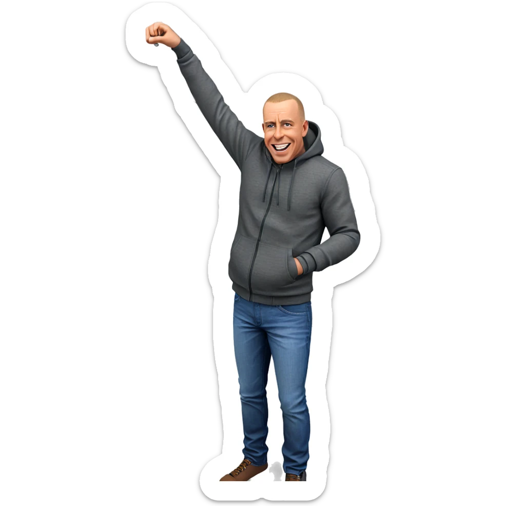 joyful outdoor gathering with friends sticker