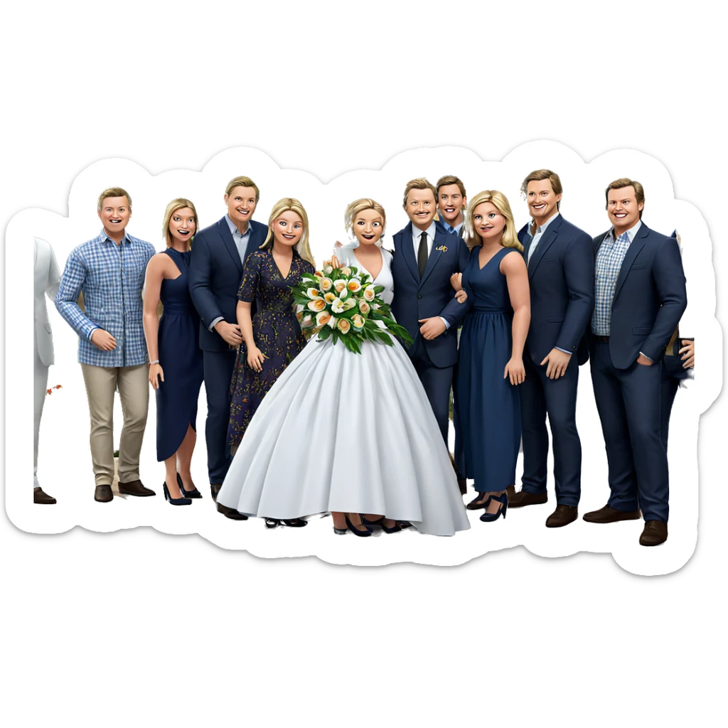 formal gathering with friends sticker