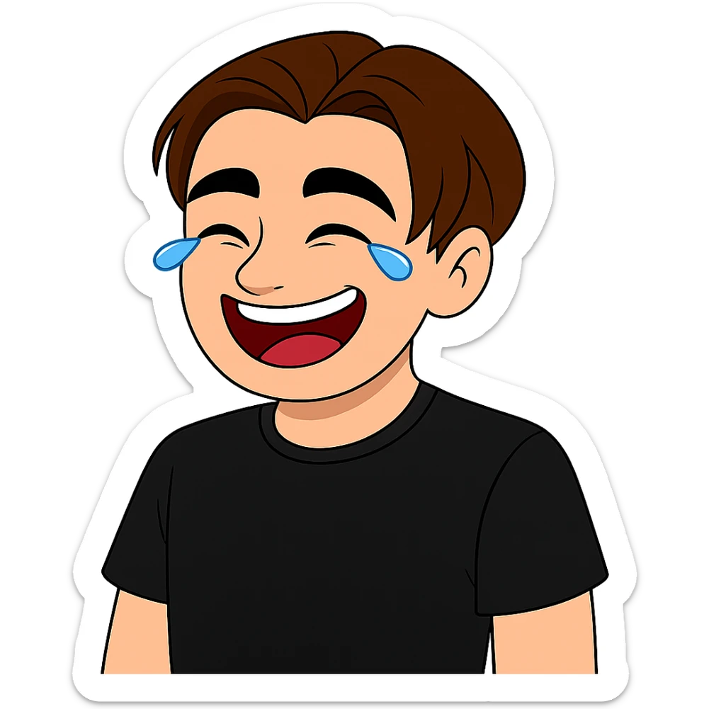 Change the hair color to a rich brown shade matching the hair color of the person in the fourth image, keep everything else the same, transparent background. sticker