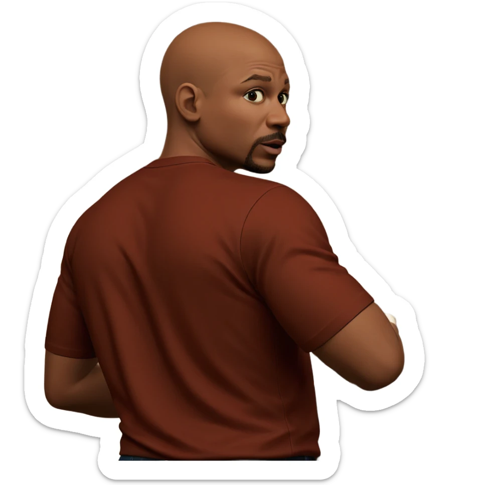 boy in kitchen alone sticker