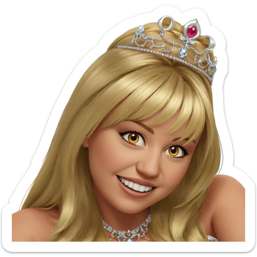 blonde beauty in tiara sticker