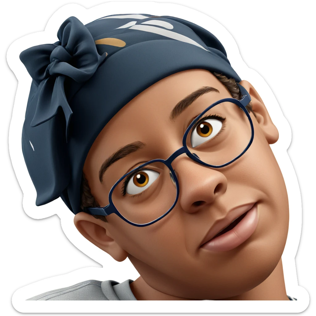 realistic portrait of a boy sticker