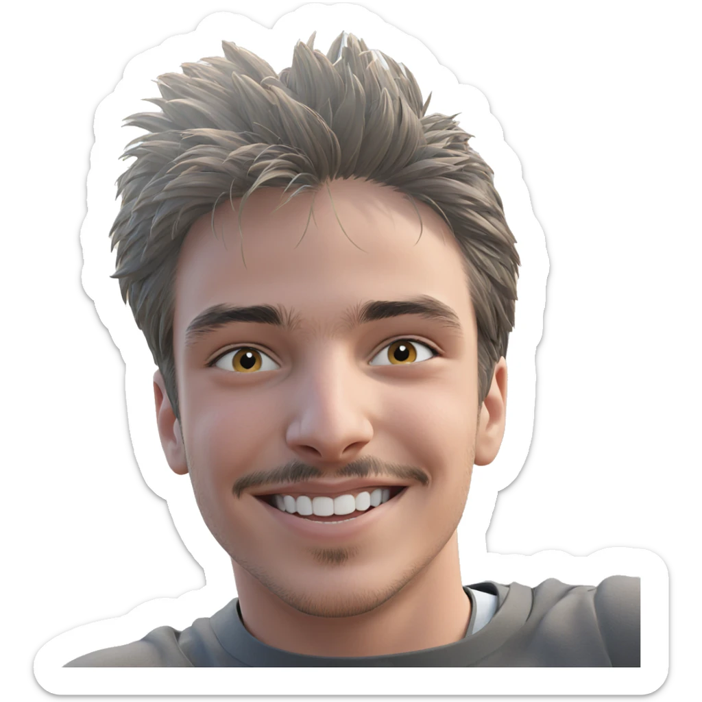 smiling boy outdoors portrait sticker