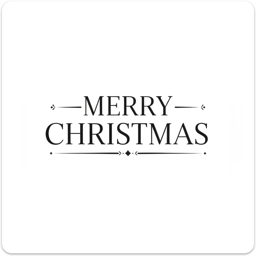 Merry christmas text, remove background sticker