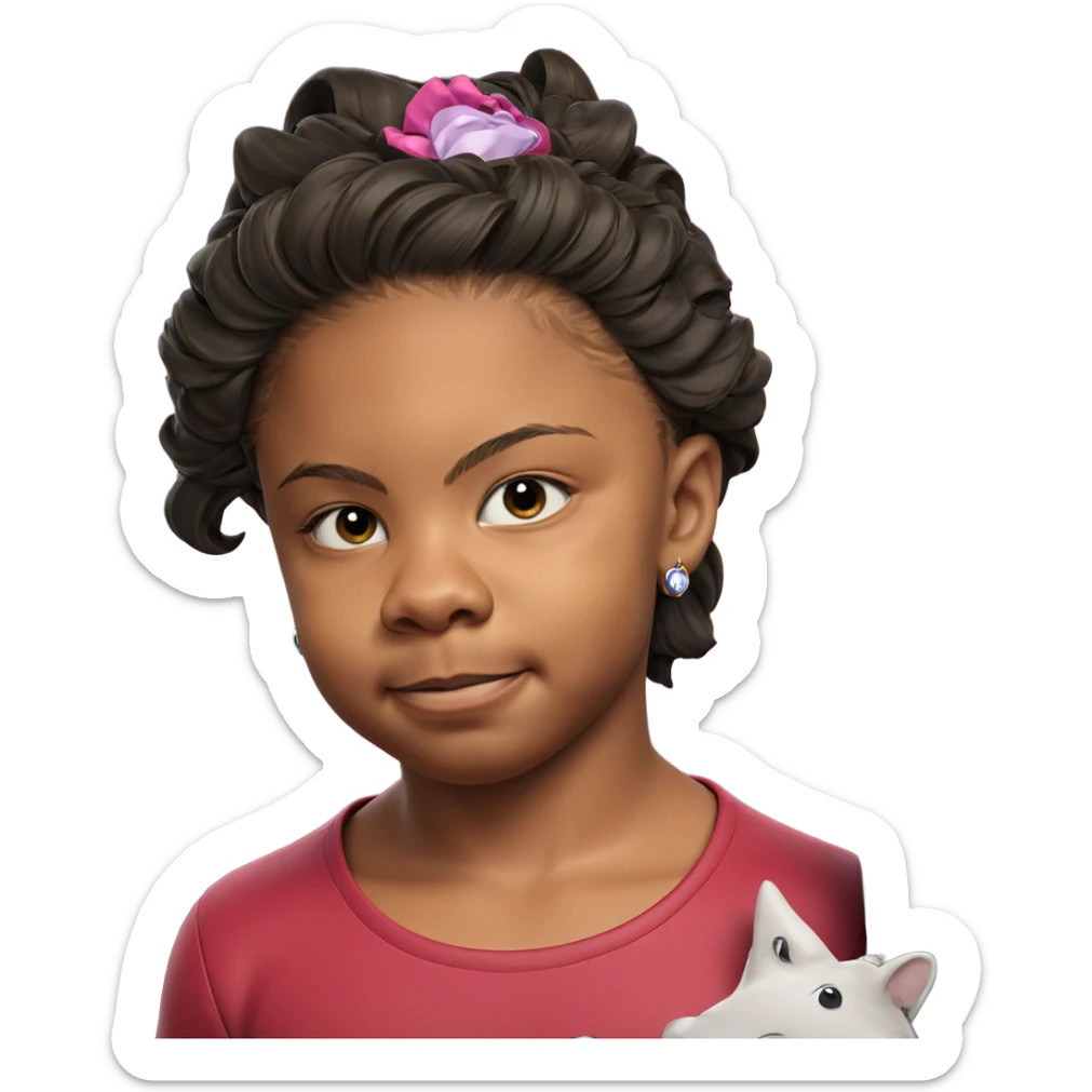 male portrait with earrings sticker