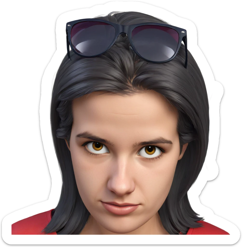 girl in sunglasses portrait sticker