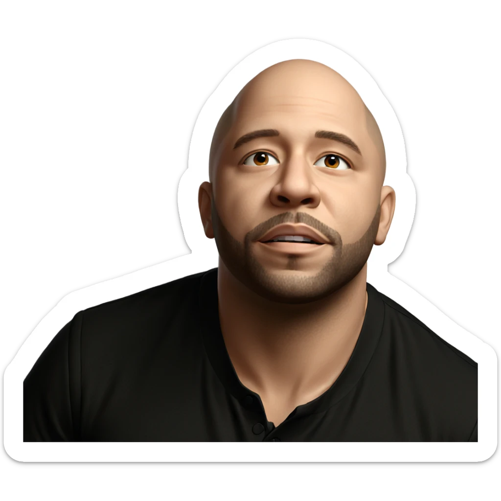 bald man with beard sticker