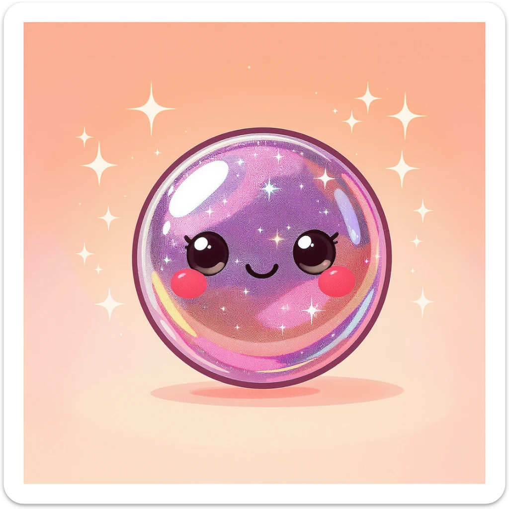 cute and shiny object with sparkles, no background sticker