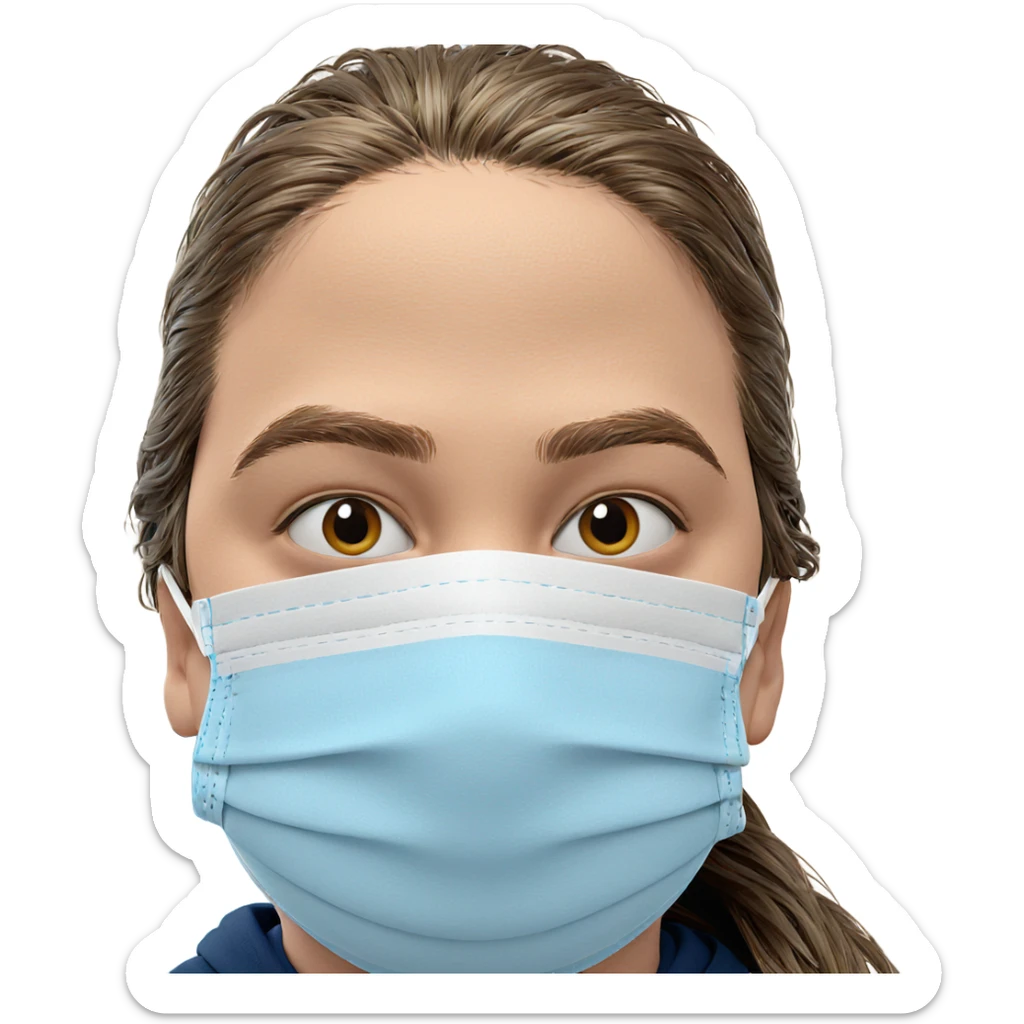 masked boy indoors portrait sticker