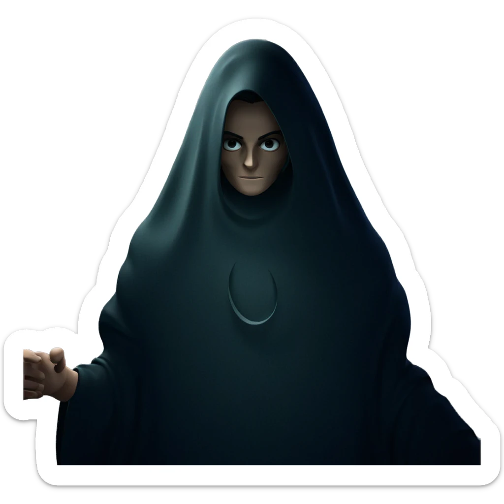 mysterious figure in shadows sticker