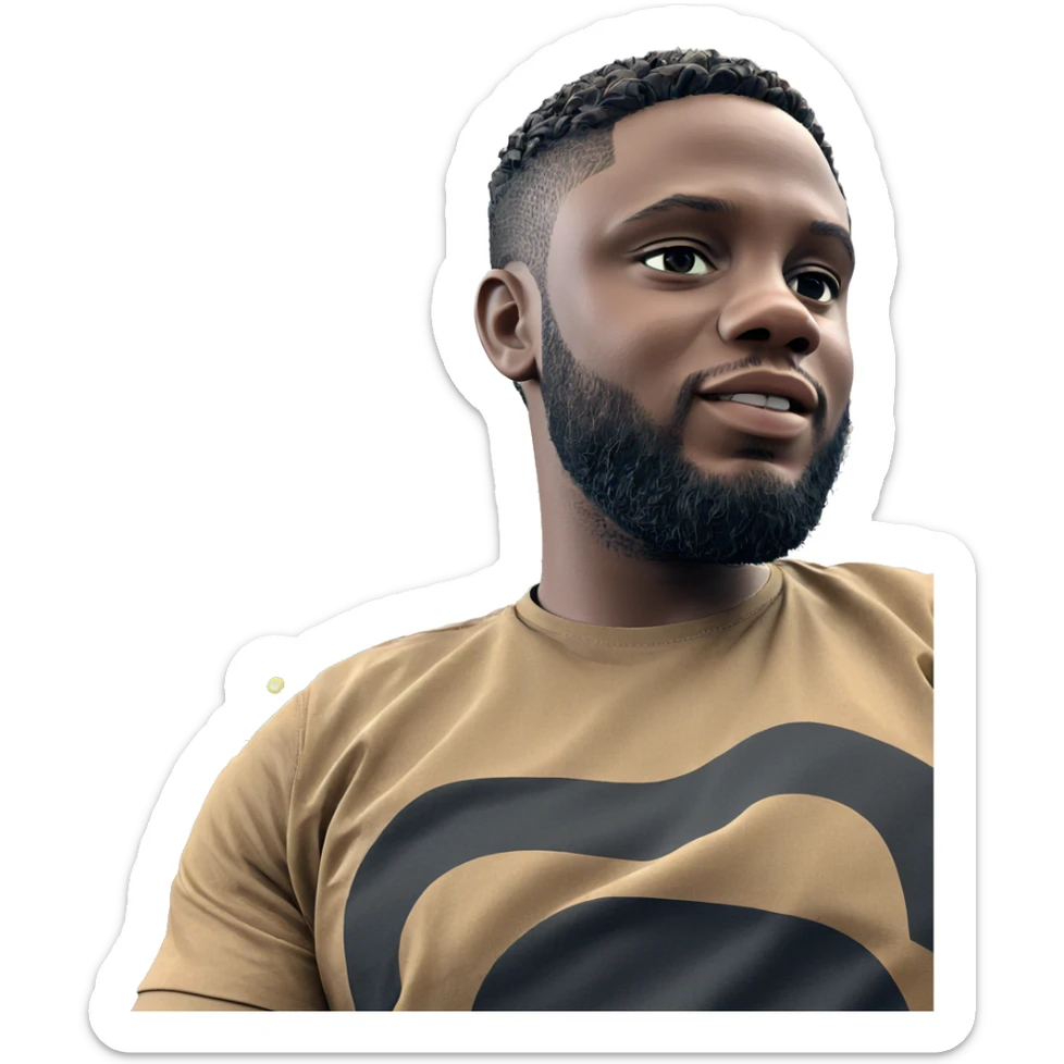 bearded boy indoors meme sticker