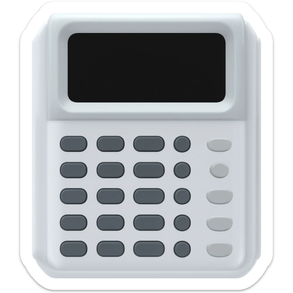 pin pad with a small black screen on top sticker