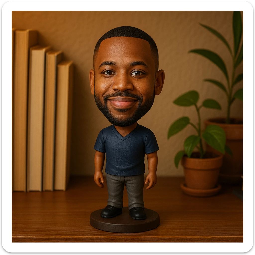 A Bobble head based on this image sticker