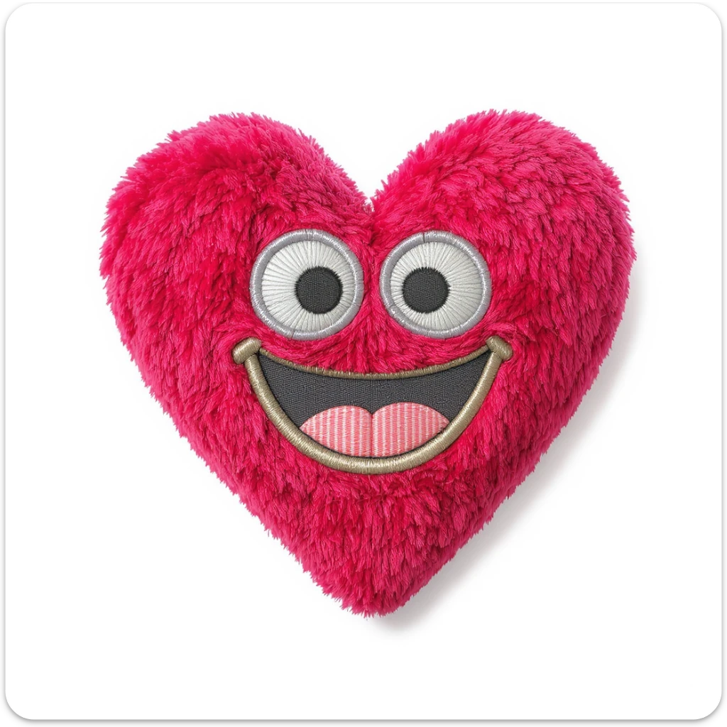 emo heart with a stitched patch sticker