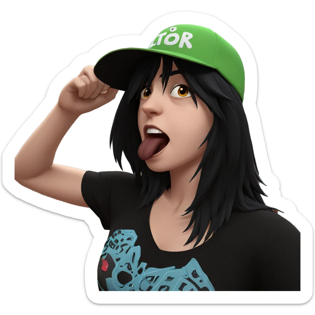 dark vibe with playful energy sticker